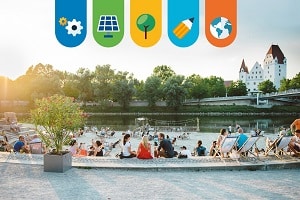 Titelbild Öffentlichkeitsbeteiligung Nachhaltigkeit in Ingolstadt mit Blick auf die Donau