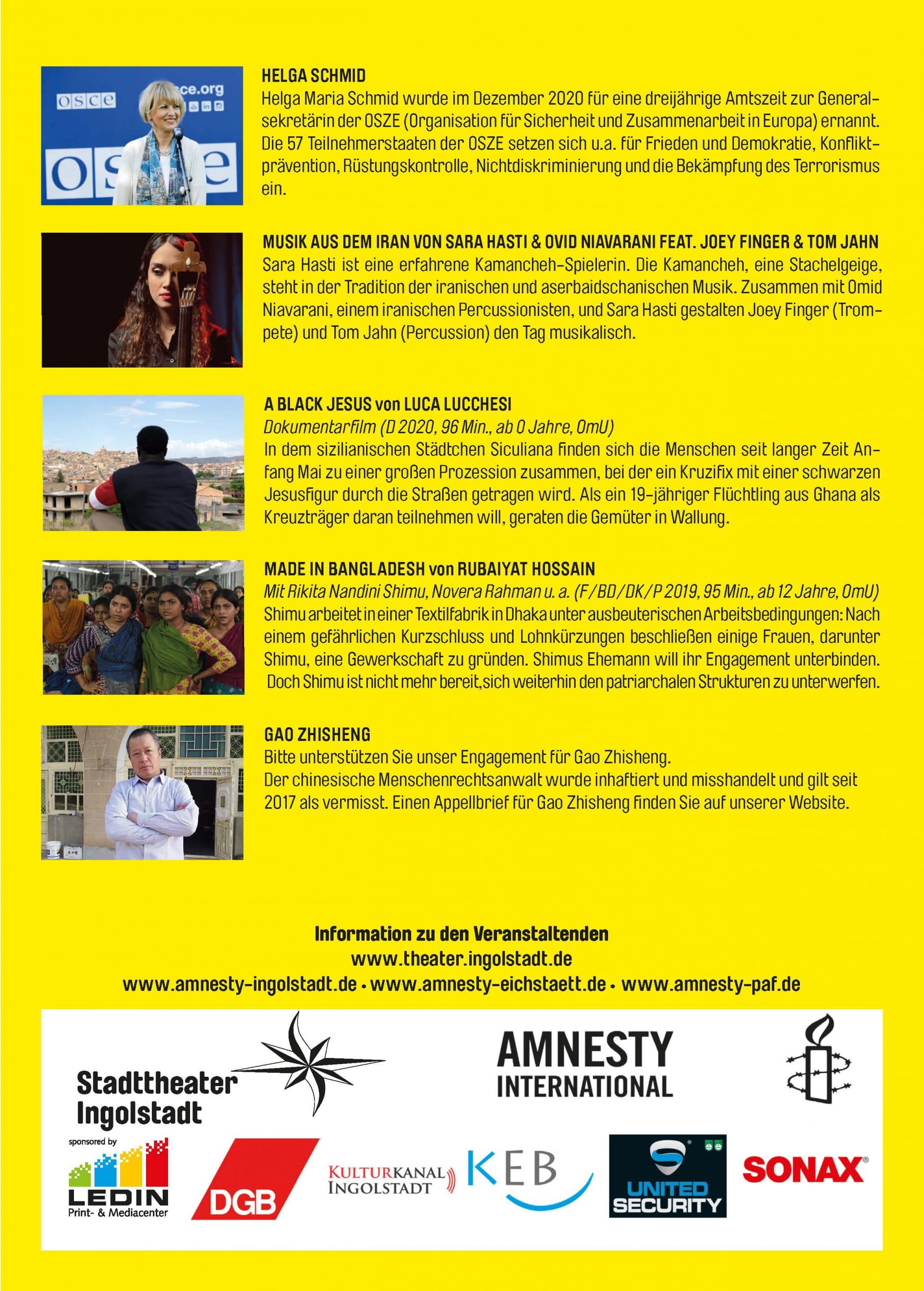 Flyer Tag der Menschenrecht 23 - Veranstaltung Ingolstadt, Seite 2