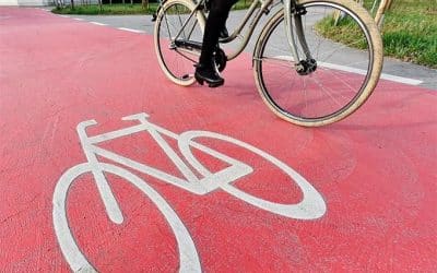 Markierungsarbeiten für Fahrradstraßen